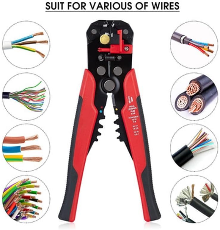 YWHWLX Pliers with Wire and Crimping Cable Automatic Adjustment Wire Automatic Adjustment Wire Wire Cable Crimping 3-in-1 Multi-Wire Stripper,