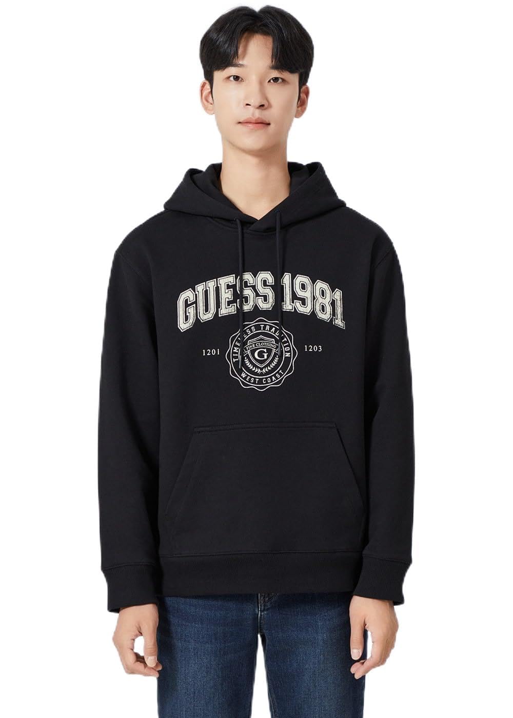 

Guess Hooded Size Black Men s Sweatshirt, L/SLV, чёрный