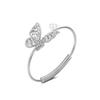 Linda's Butterfly Cut-Out Zircon & Pearl Adjustable Bangle for Women