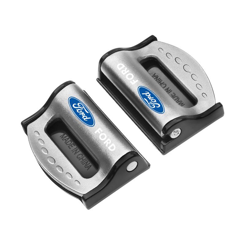 2Pcs Car Safety Seat Belt Buckle Clip Seatbelt Stopper Adjuster Clip For Ford Focus Mondeo Kuga Fiesta MK7 Escort Explorer Edge 2 4 MK2 MK4