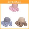 Cotton Summer Plaid Sun Hat With Large Brim For Outdoor Travel And Sun Protection
