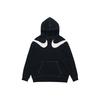 Women's Casual Logo Athletic Knit Hoodie Black