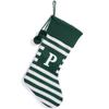 26 Large Letters Christmas Red Socks Candy Boots Holiday Gift Bags Red Striped Christmas Stockings Christmas Tree Decoration Socks Decoration Bags 1PC