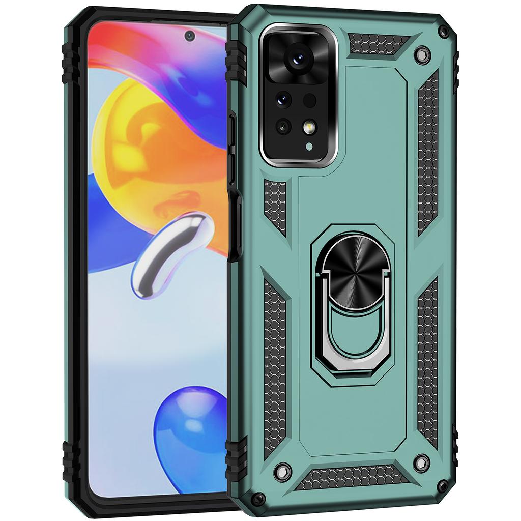 Pro Xiaomi Redmi Note 11E Pro 5G/Xiaomi Redmi Note 11 Pro 5G (Qualcomm) Pouzdro PC+TPU Kryt na telefon se stojánkem