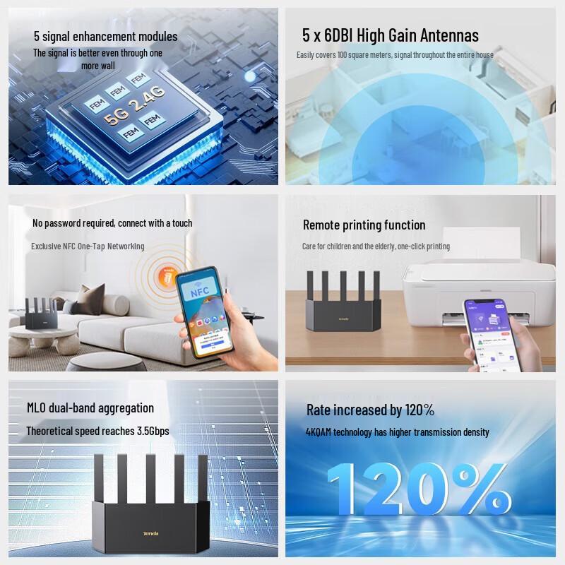 Tenda BE3600 WiFi 7 Wireless Router (CN Version)