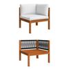 Day and Night - Day and Night Garden Corner Sofa with Solid Acacia Wood Cushions