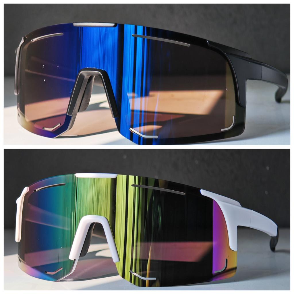 2pcs Fashionable glasses suitable for women and men. Fashionable frameless sports glasses for cycling and surfing