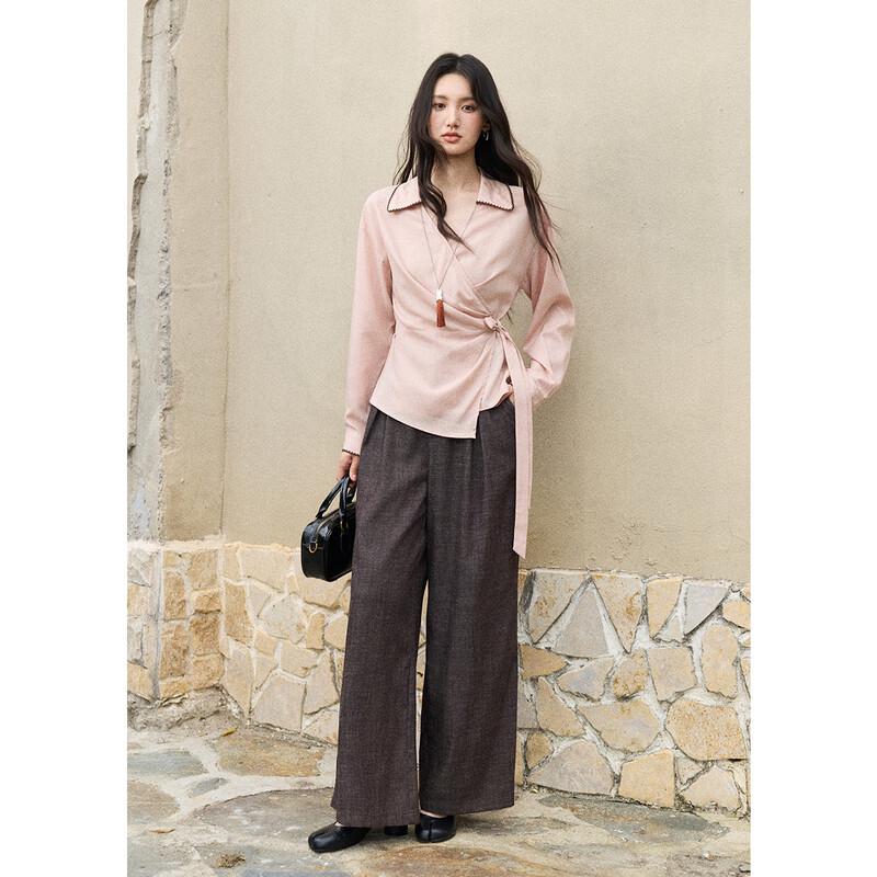 Women's Retro High-Waisted Wide-Leg Casual Pants
