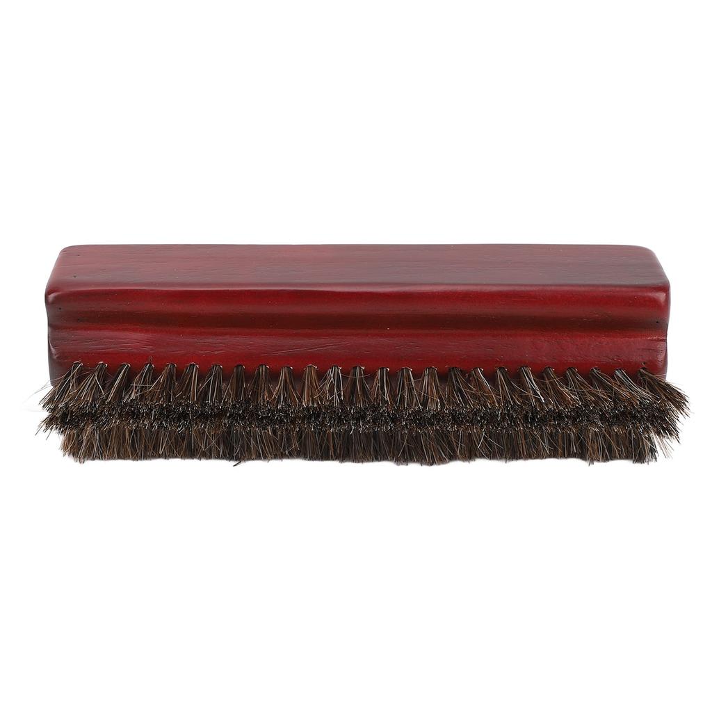 Pool Table Brush Wood Horse Hair 3 Sided Billiards Brush Cleaner for Cleaning Pool Tables Corner Edges Burgundy