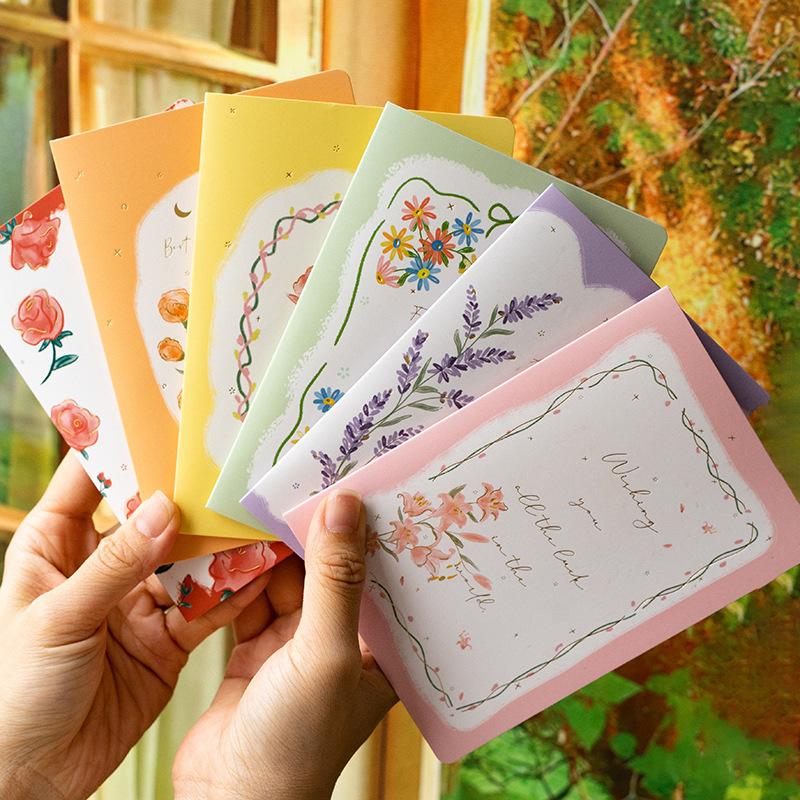 Creative Ins 3D Pop-up Style Greeting Card Flower Blessing Greeting Card Happy Birthday Party Invitation Letter Gift