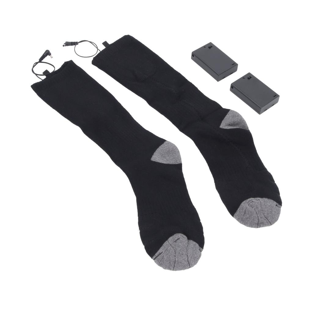 Electric Heated Socks Men Women Rechargeable 2 Sided Heating Washable Portable for Skiing Hiking Camping Uniform Size