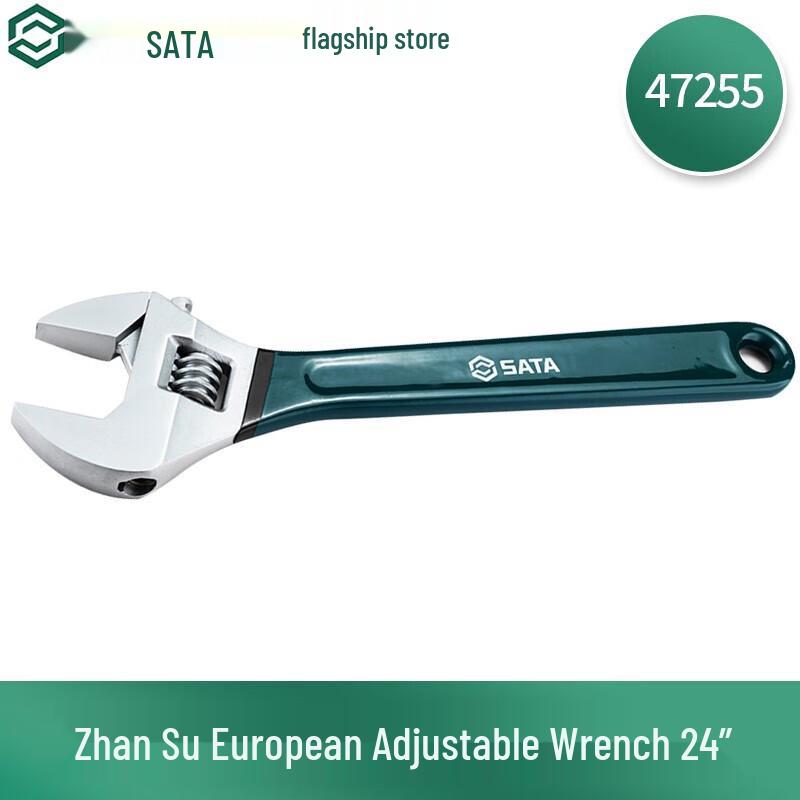 SATA Industrial Dipped Handle Adjustable Wrench 24-inch