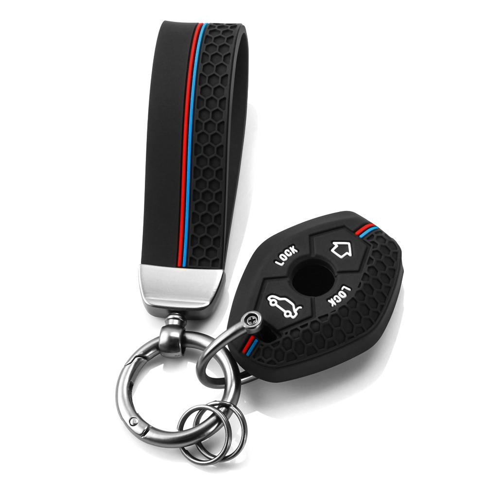 Silicone Car Key Case Key Chain For Bmw 3 5 7 Series E38 E39 E46 E83 M5 325I X3 X5 Z3 Z4 Accessories
