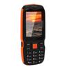 Stor Knapp Telefon 2.6in HD Skjerm 0.13MP Dobbelt SIM Dobbelt Standby 2G Mobiltelefon med Sideknapp Lommelykt Oransje