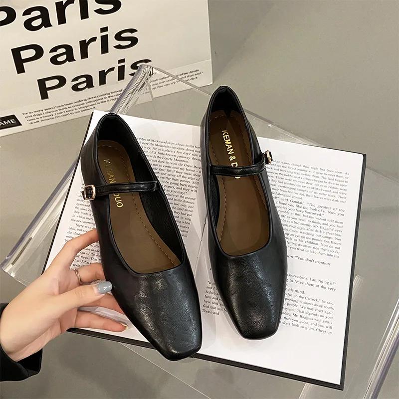 Fashion Print Women Loafers Flats Fashion Shallow Shoes 2025 Spring Ladies Elegant Soft Sole Mary Jane Shoes