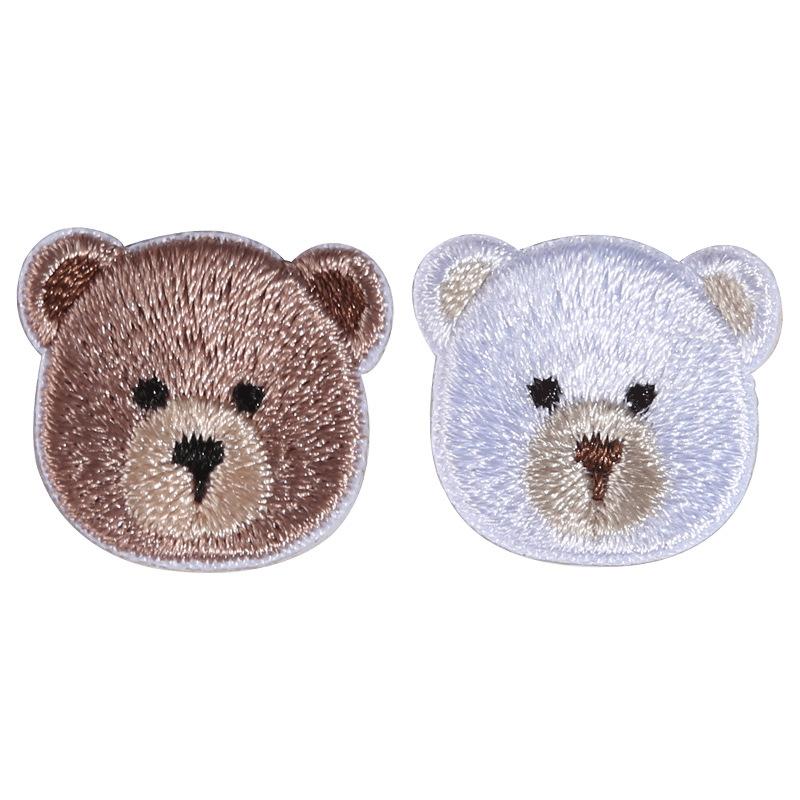 Self-Adhesive Bear Cat Patch Sticker Seam-Free Clothes Pants Holes And No Marks Repair And Repair Decal Embroidery Cloth Sticker Small
