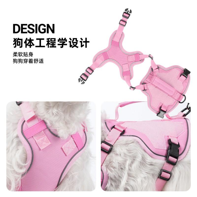 Reflective Harness Dog Leash Small Medium Dogs Adjustable Chest Strap Outdoor Walking Safety Vest