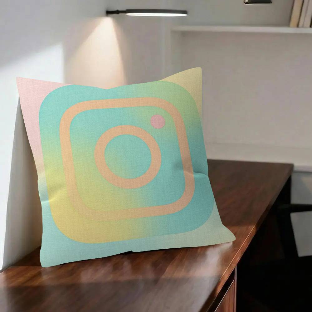 Pillow Gift Home Office Decoration Bedroom Sofa Car Cushion Cover case x Logo Instagram fun