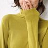 Wool Blend Women's High Neck Turtleneck Knit - 2025 Autumn/Winter Korean Style Slim Fit