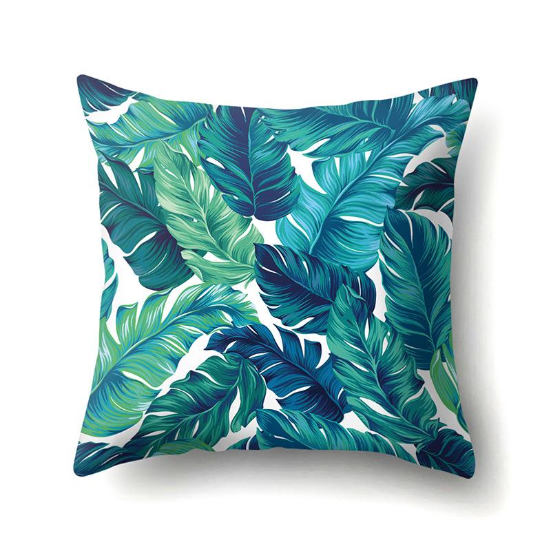 Polyester Pillowcase Plant Fresh Car Decoration Home Printed Pillowcase Sofa Cushion Cover