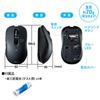 E-Supply Bluetooth Wireless Mouse with Blue LED Sensor, 5 Buttons, Symmetrical, iPadOS Compatible, Medium Size, Black, EZ4-MABT158BK