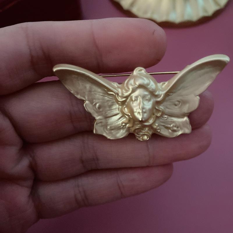 

Винтажная брошь египетская тисненая птица аксессуары для одежды брошь матовое золото куртка украшение для одежды