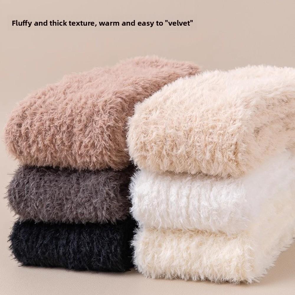 Leg Protection Women's Long Stockings Thickened Boot Socks Y2K Winter Pile Socks