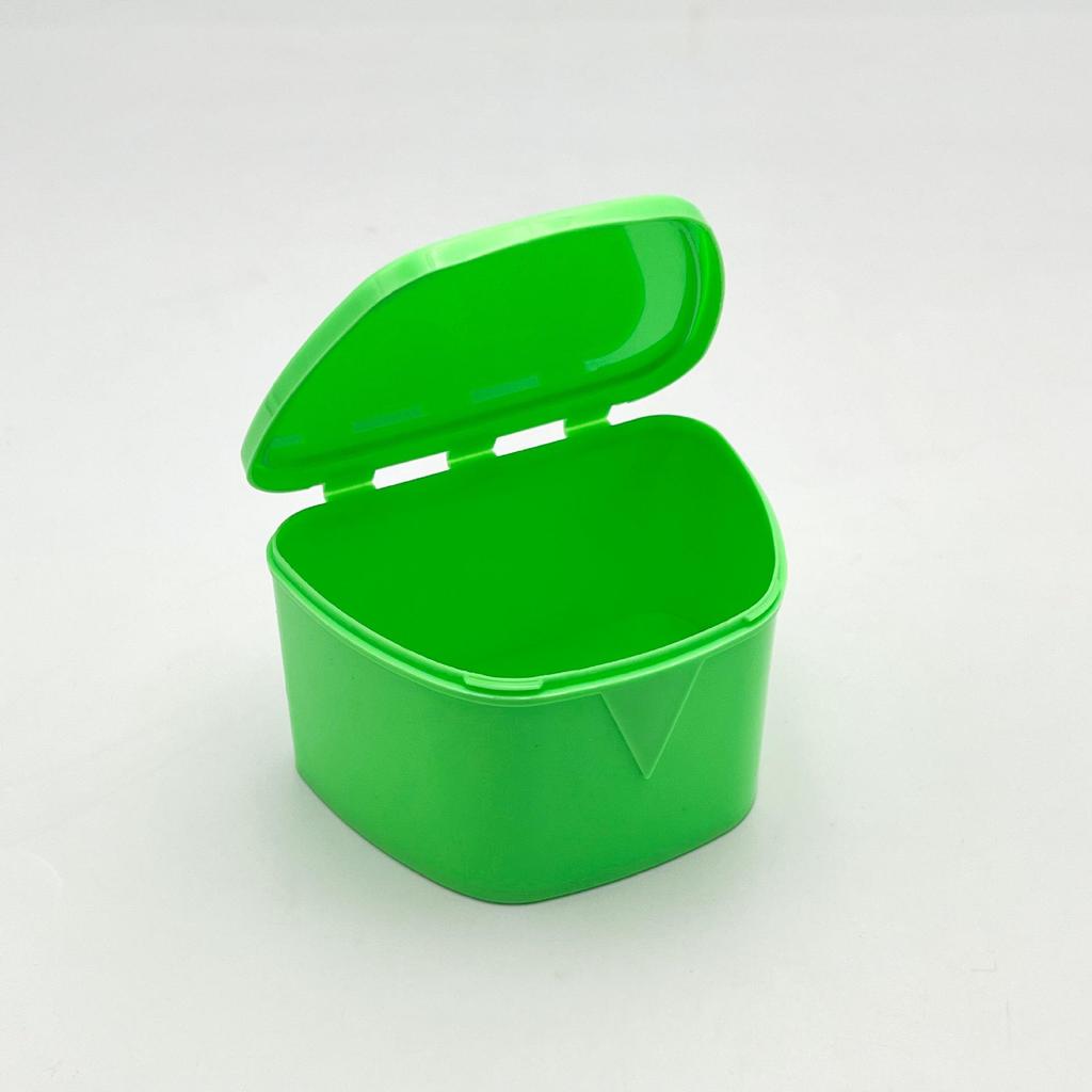 Orthodontic Retainer Box - Trapezoidal Denture and Aligner Storage with Top Opening