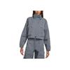 Nike Sportswear Tech Pack Solid Color Stand Collar Zip Short Sleeve Jacket Women Jacket Heather-Gray DV8488-050