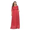 Europäische und amerikanische Plus Size Extra Large Size Damen Neues Spitzentaschen-Abendkleid Brautjungfernkleid XL-6XL
