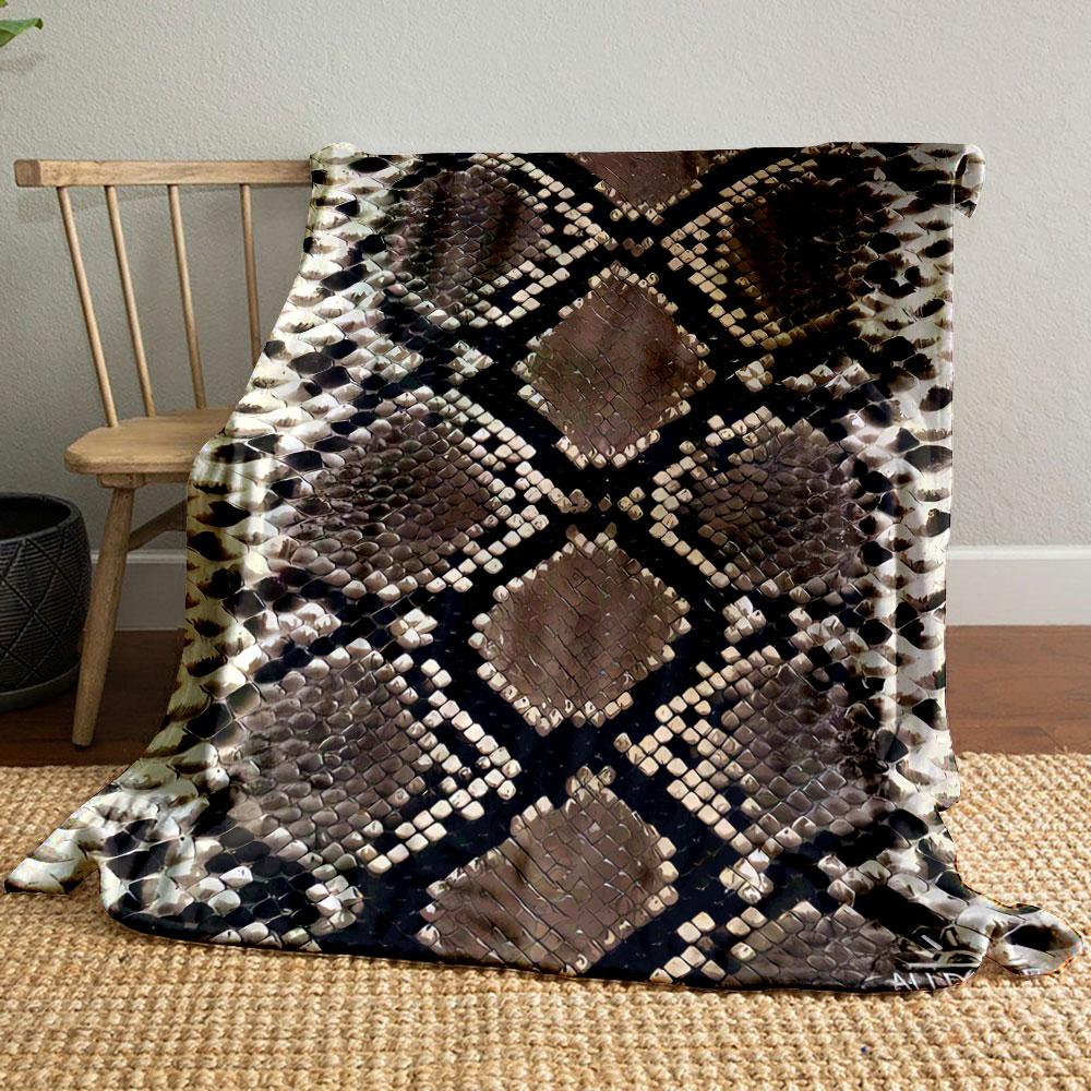 

Snake Print Cozy Blanket bedroom Blanket for Livingroom Couch lunch break Soft throw for Friend s festival Gift 80cm x 120cm