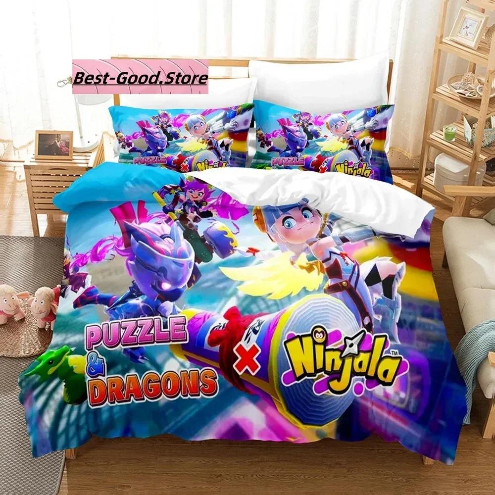Game Ninjala Beding Set Single Twin Ful Quen King-Sized Dimensionsd Dimensions Bed Linen Set Aldult Kid Bedrom Duvetcover Sets 3D Print Young