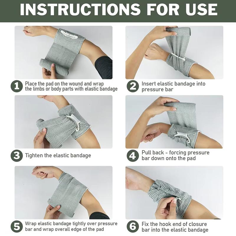 6/4 Zoll Medizinisches Trauma-Kit Outdoor Wandern Camping Erste Hilfe Israelischer Verband IFAK Trauma Wundversorgung Notfall Sicherheitsschutz