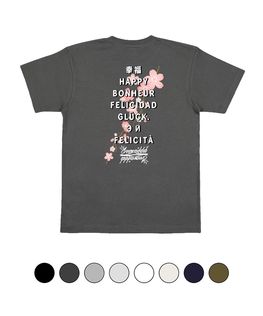 CREAM SODA LAB Crsdel Happy Language Short Sleeve T-Shirt (Type B)