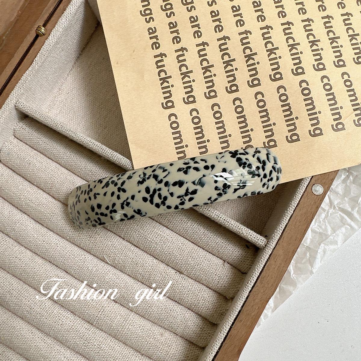 

Шикарная ретро-заколка для волос в форме овала и дуги из ацетата: Японский и корейский стиль весна/лето