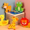 Montessori Wooden Toys Wood Puzzle Cartoon Animals Cognitive Jigsaw Puzzle Early Learning Educational Toys For Children Gift