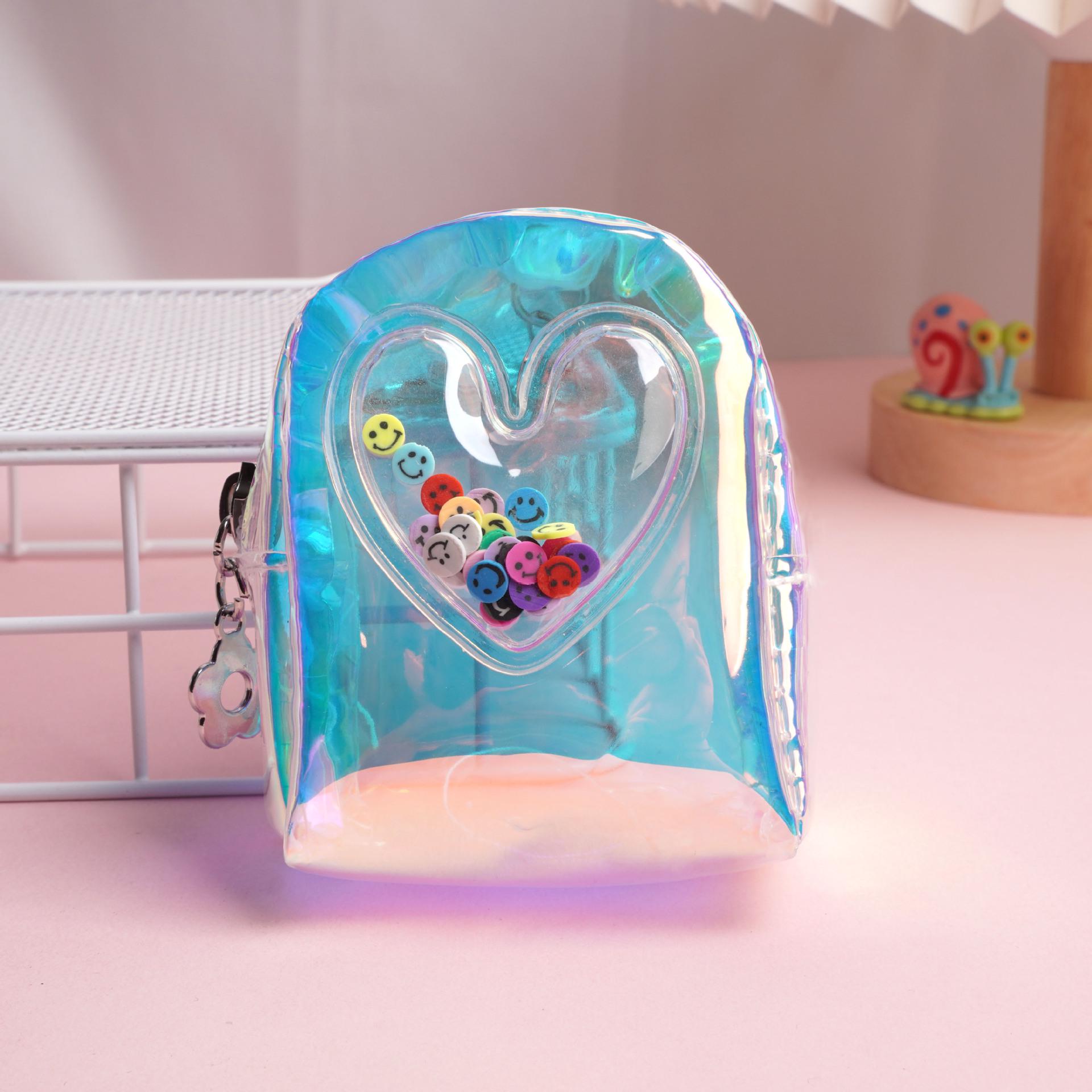 

Девочковый лазерный кошелек для монет в корейском стиле - Милый мини-кошелек для помады, наушников и ключей