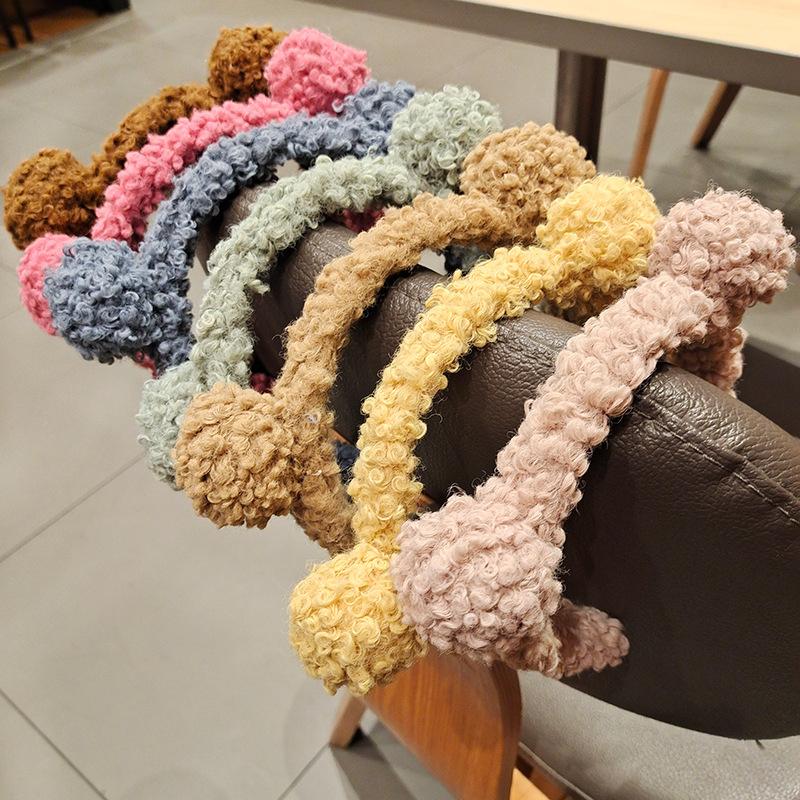 Autumn and Winter New Cute Plush Warm Bear Ear Band