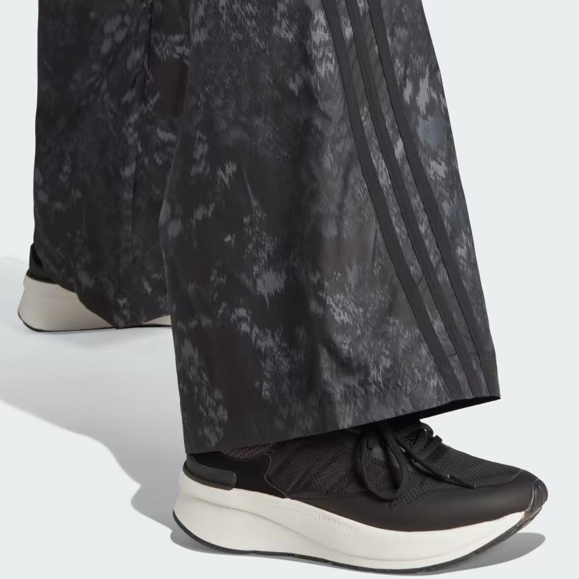 adidas Future Icons 3-Stripes Woven Tracksuit Bottoms Tie-Dye Print Wide-Leg Sports Pants Women Bottoms Black IM2447