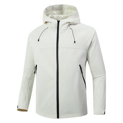New Autumn and Winter Jacket Men's Hooded Jacket Outdoor Sports Windproof Waterproof Jacket Casual Mountaineering Suit Solid Color