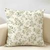 Vintage Ditsy Floral Country Bloom Cushion Cover Natural Linen Organic Fabric DoubleSided Printing Room Sofa Decor Pillow Case
