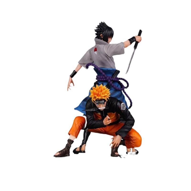 Naruto Figure MZ Naruto Sasuke Fetters Naruto Sasuke Anime Peripheral Tide Play Doll Statue Ornament Gift