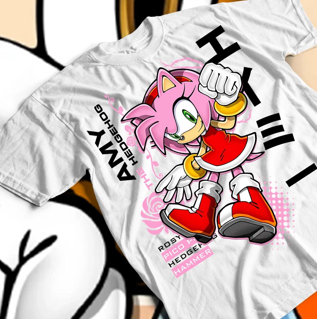 Футболка Amy the Hedgehog Герои Tee Sonic Heroes Винтажная Подарочная Футболка Все Размеры 2XL