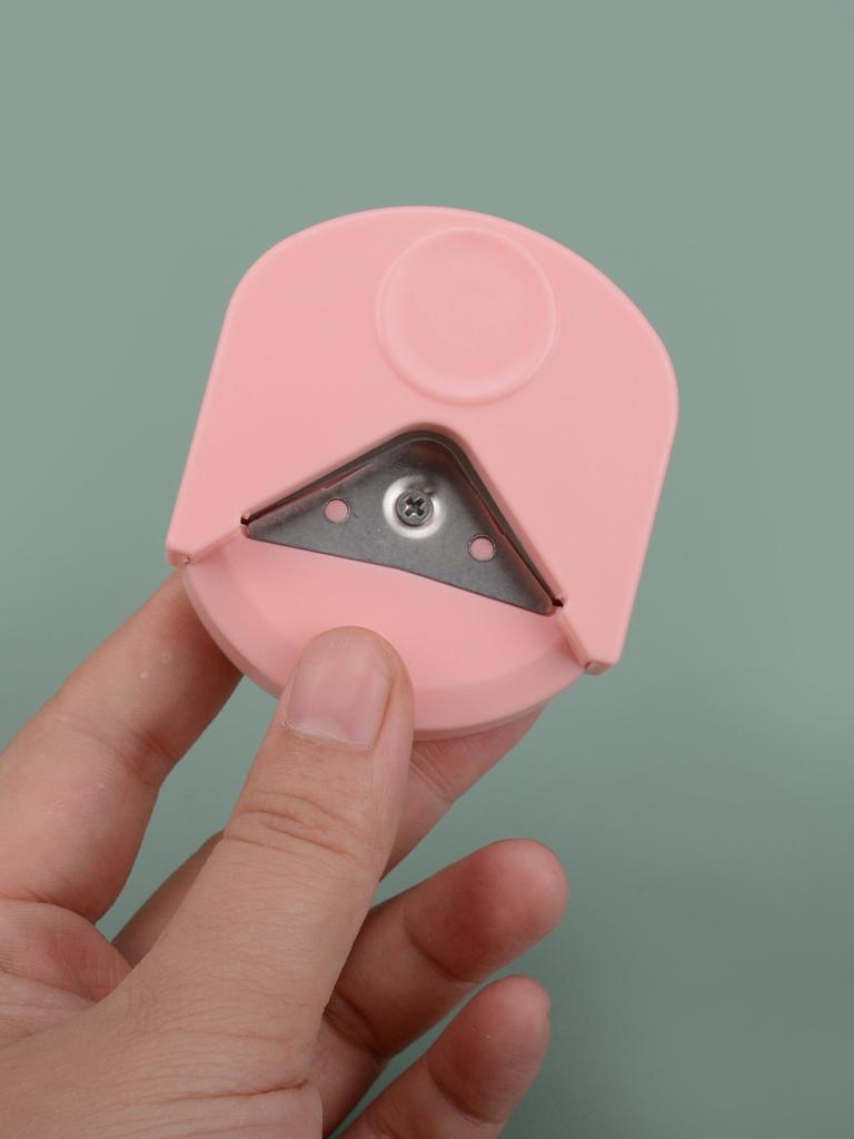 1pc Pink Photo Corner Cutter: Effortlessly Create Perfectly Rounded Corners for Your Photos and Paper Projects!