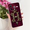 For Xiaomi Poco F7 Pro 5G Case Cover Transparent Luxury Crown A-Z Letters 2D Flat Pattern Soft Casing 24117RK2CG