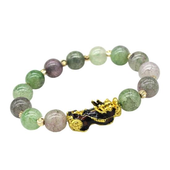 Unisex Bracelet Pixiu Smooth Vintage Feel Temperature Exquisite Elastic Luxury Release Stress Enhance Well-being Bracelet Lady Lightweight Bracelet