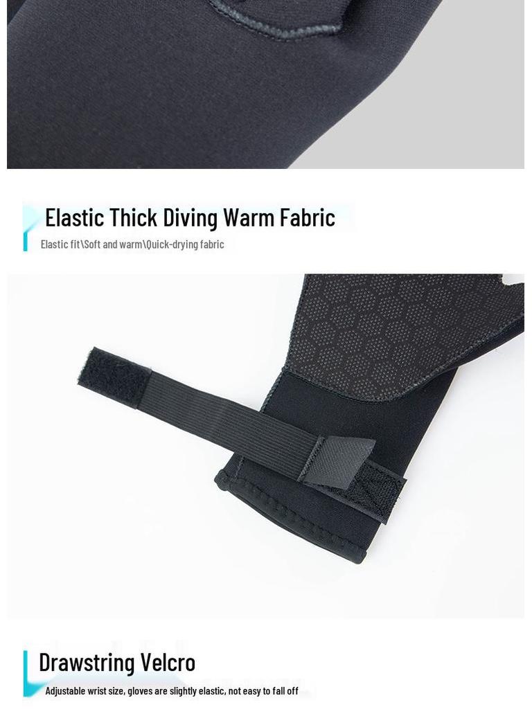 Unisex Anti-Slip Snorkeling and Diving Gloves - Wear-Resistant, Anti-Sting, Cold Protection, Warmth, Ideal for Swimming, Fishing, and Jellyfish Safety