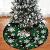 Plush Material Xmas Tree Mat Red Swirl Design Tree Base Cover Christmas Tree Skirt  New Year Party
