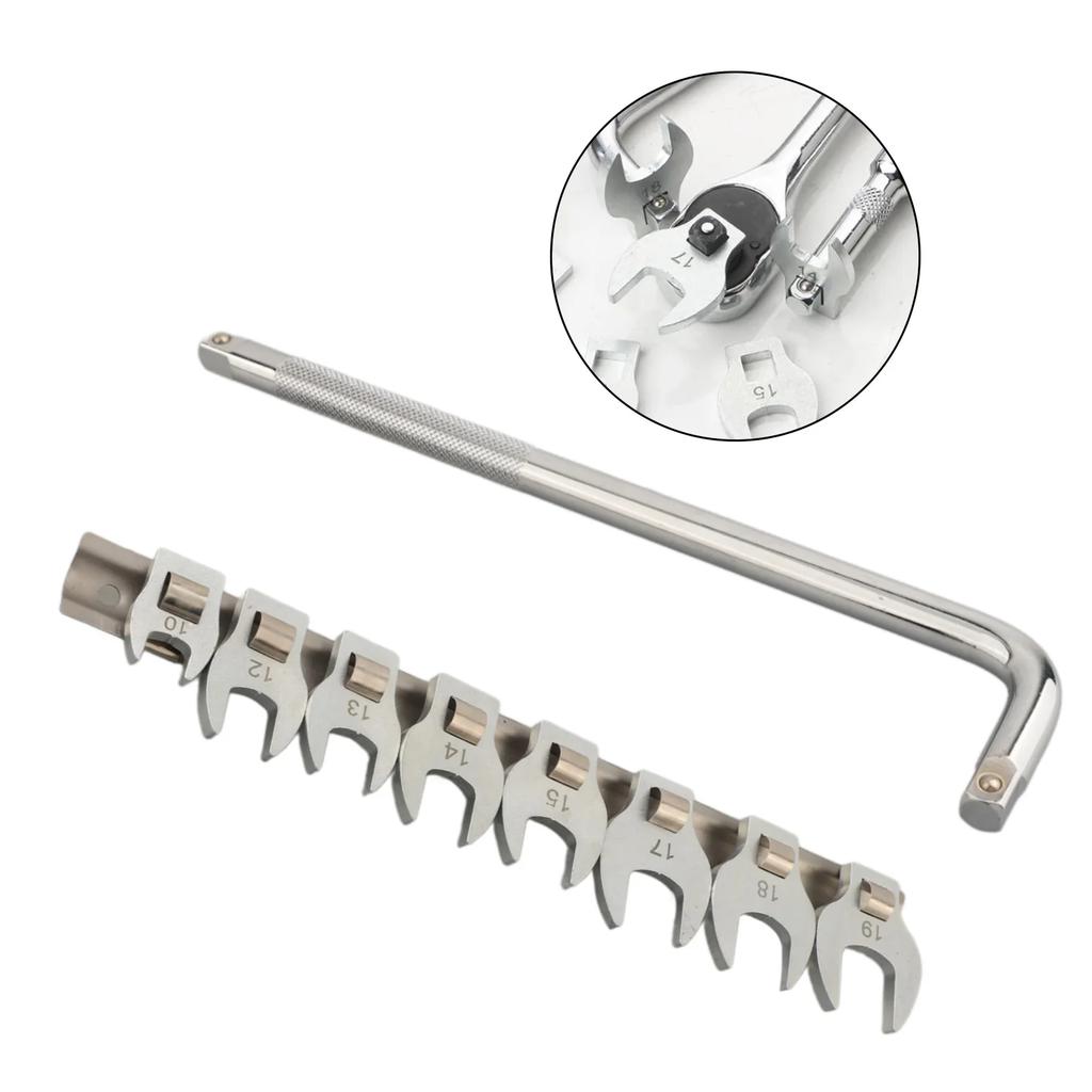 Bent Bar Wrench 3/8 Inch Drive Wrench Greasy Environments 3/8 Drive Ratchet Compatible Double End Socket Excellent Material Gear