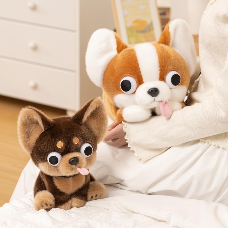 Große Augen Chihuahua Plüschtiere Zimmerdeko Kuscheltiere Welpen Plüsch Lustige Cartoon Kuscheltier Hundepuppe Kinder Weihnachten Geburtstagsgeschenke
